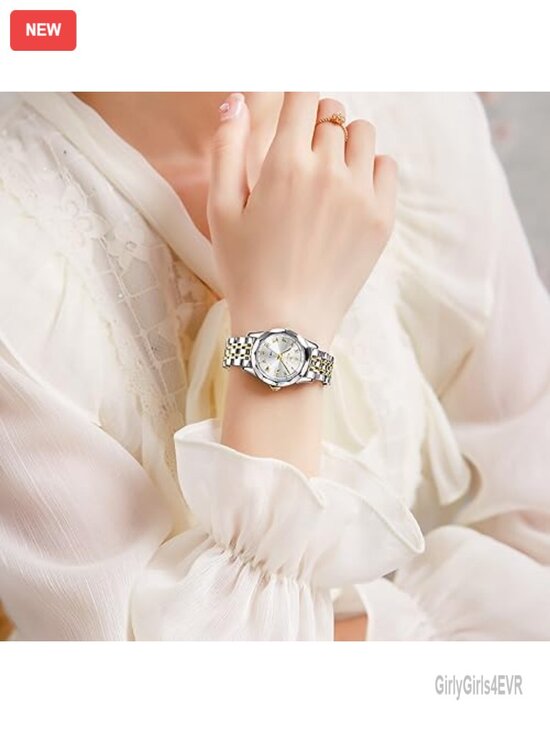 Women\'s Stainless Steel Watch with Date and Luminous Hands, Quartz Movement main image 5